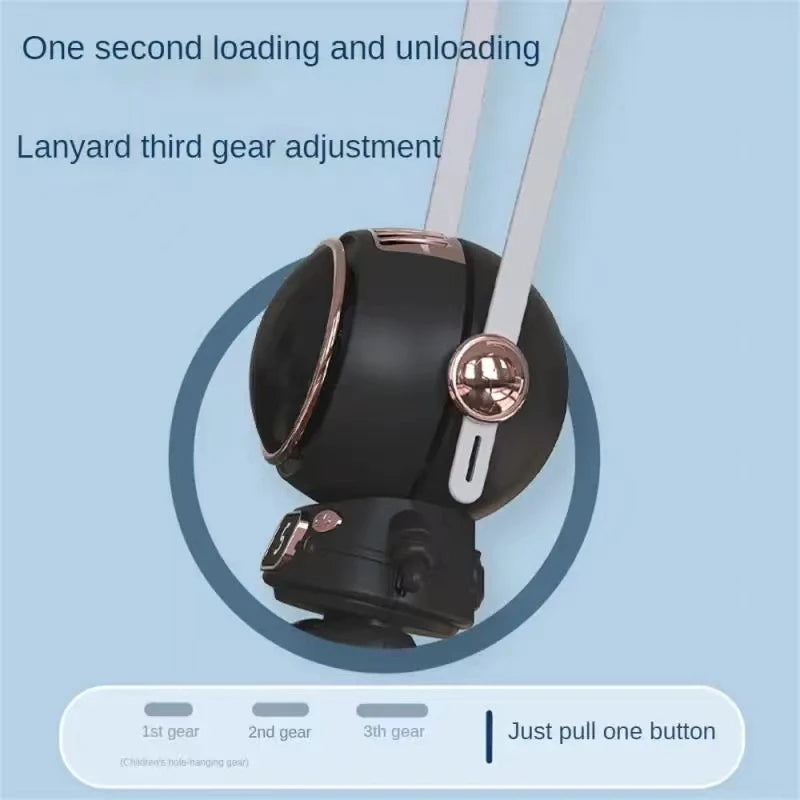 USB Portable Astronaut Hanging Mini Bladeless Cooling Fans Neck Fan