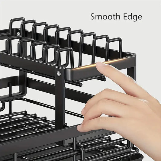 A Tray for Kitchen Sinks, Featuring a Dish Rack And a Water Collection Plate, Multifunctional Draining Rack