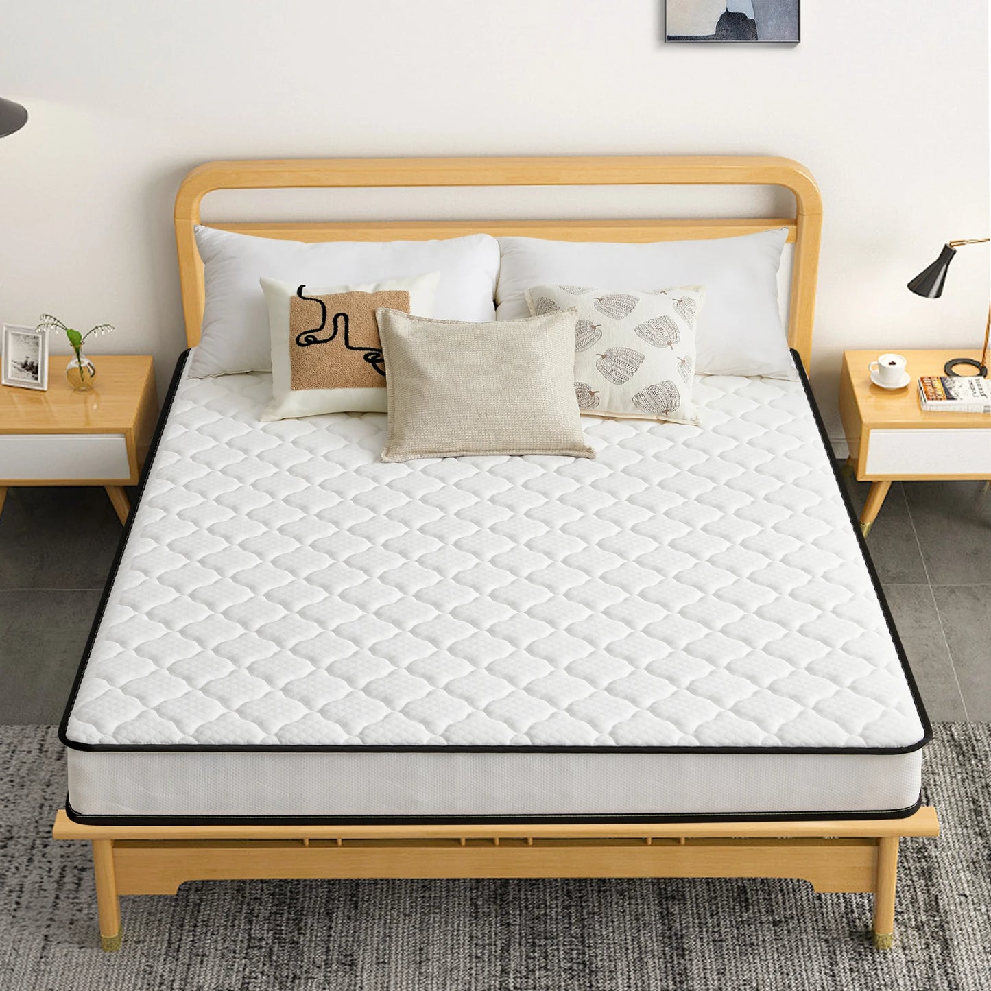 6 Inch innerpring Dream Ded Mattress Medium Firm Feel, Fiberglass Free, Host Youth Guest Bedroom, Mattress in A Box, Twin,Twinxl