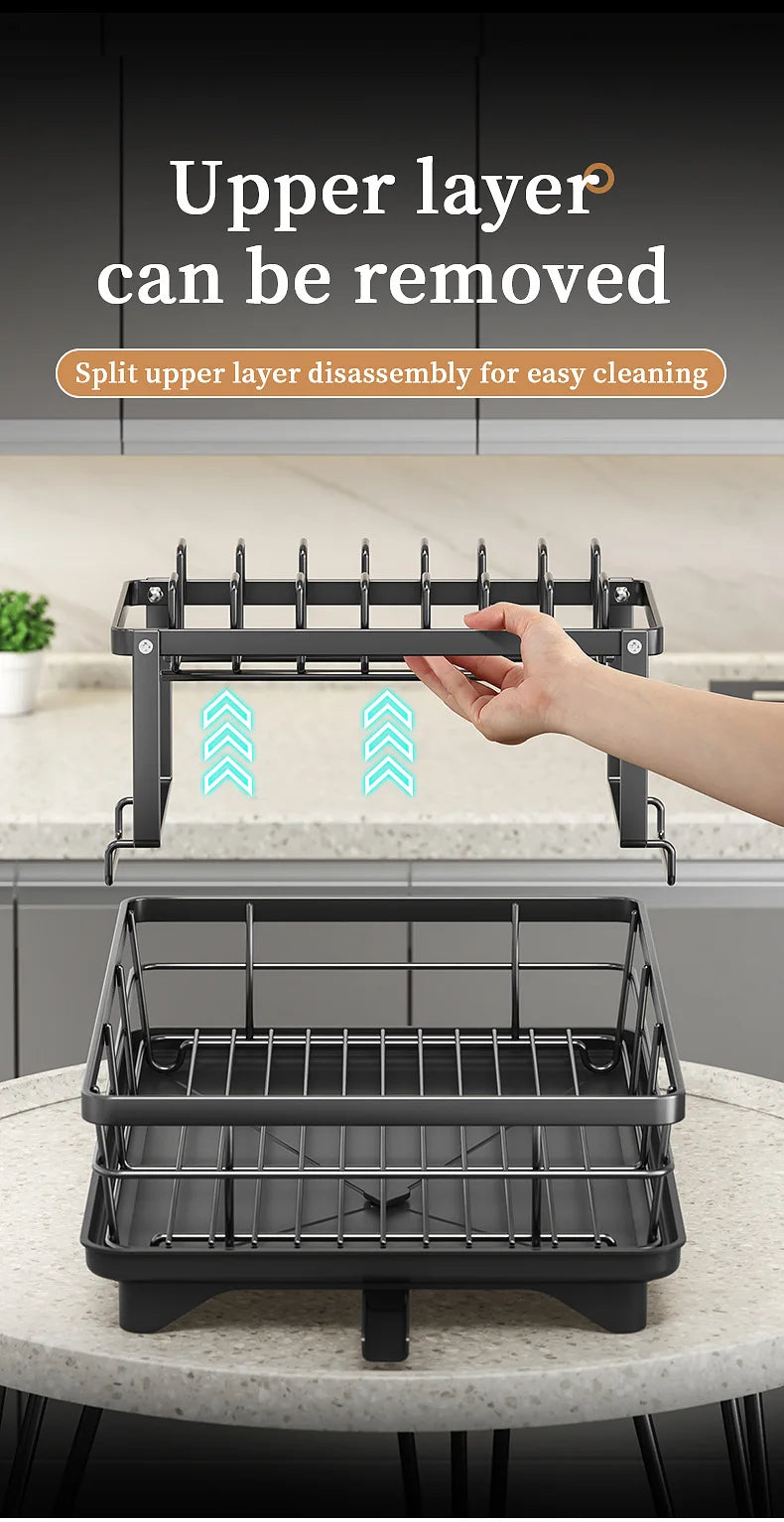 Dish Drying Rack Kitchen Adjustable Stainless Steel Cutting Board Organiser Dish Bowl Drainer Storage Rack Kitchen Utensils