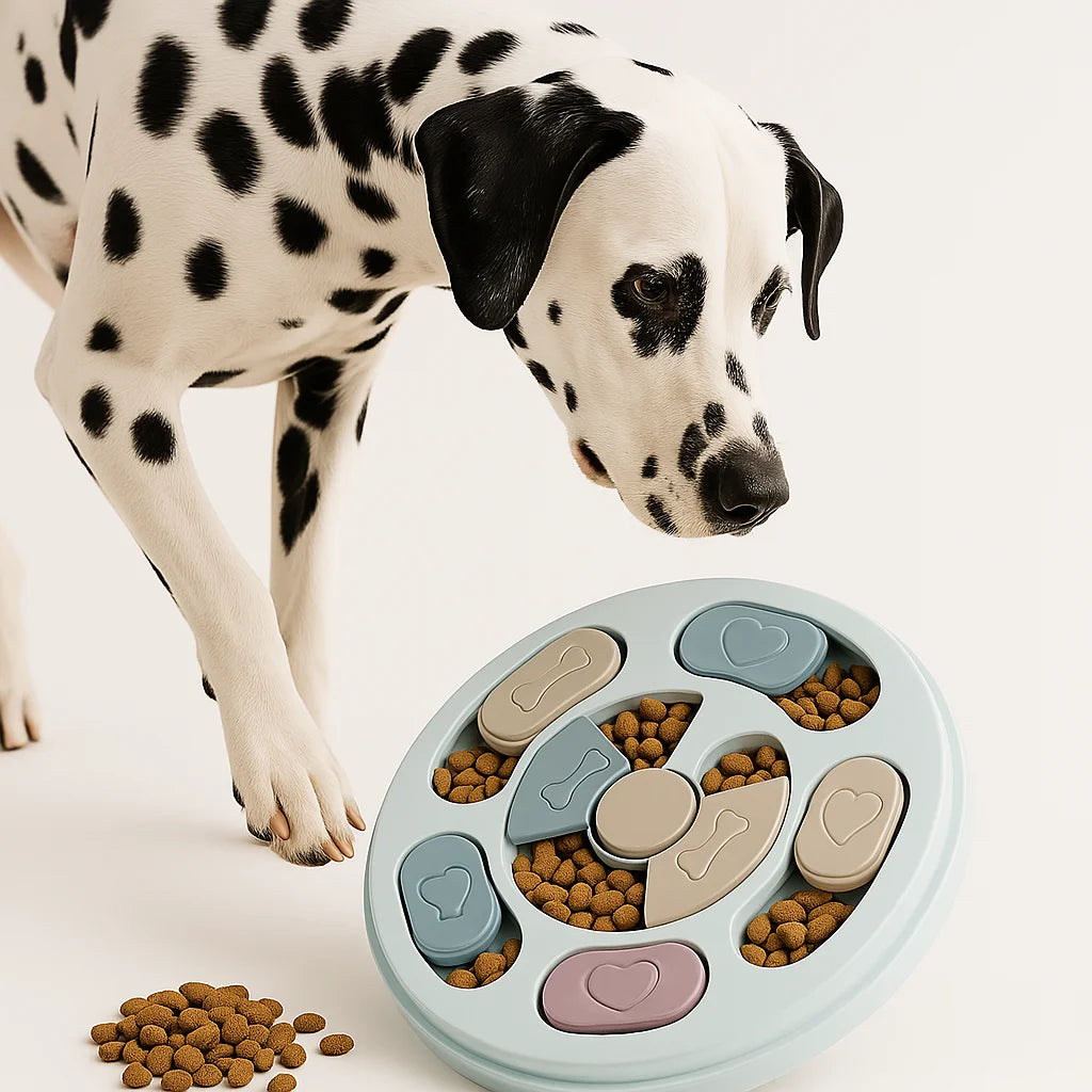 Interactive Pet Toy & Slow Feeder Bowl – Brain Training Feeding Plate for Cats & Dogs