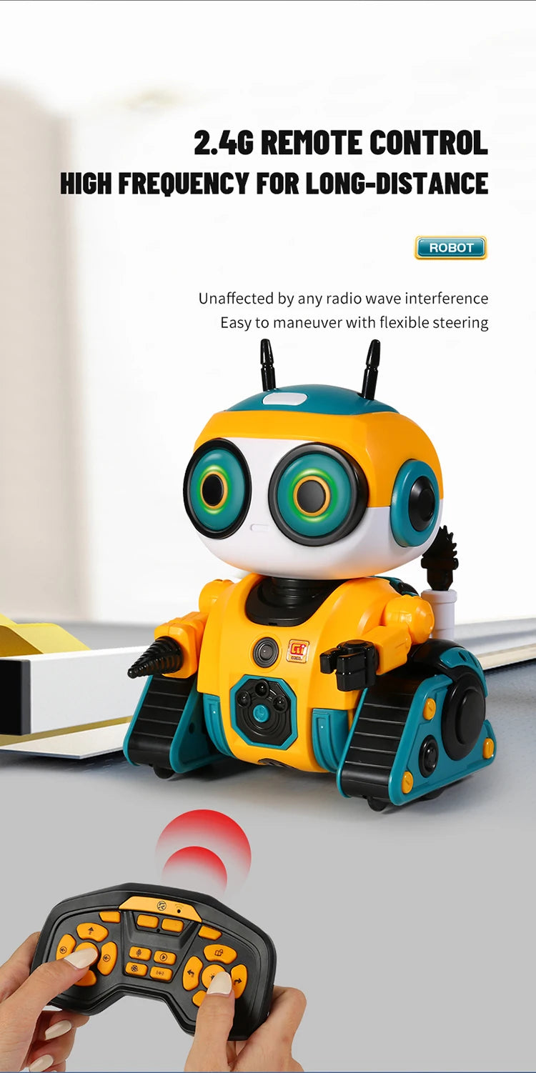 Smart Robot Interactive Toy – 2.4G Remote Control, Music-Sensing and Intelligent Induction for Kids