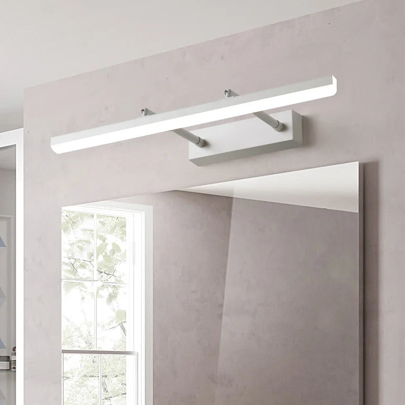 Retractable Bathroom Mirror Front Wall Light Dressing Table Clothing Shop Decor Waterproof Anti-fog LED Sconce Lamp