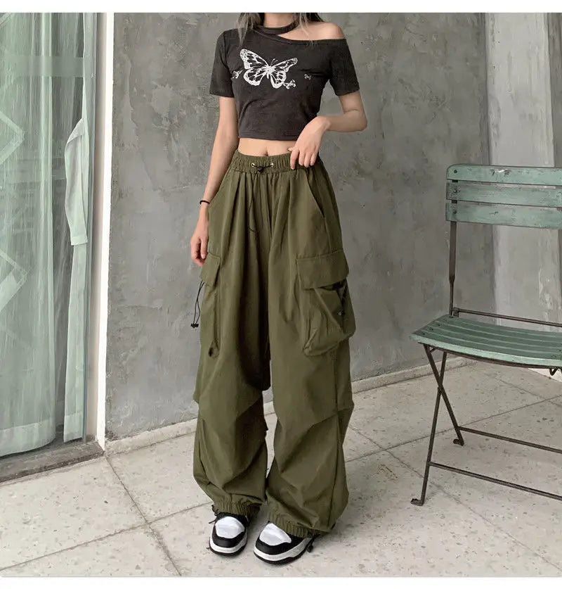 Plus-size Women's Pants Spring and Summer Hot-selling High-waist Versatile Straight-leg Side-pocket Comfortable Casual Pants