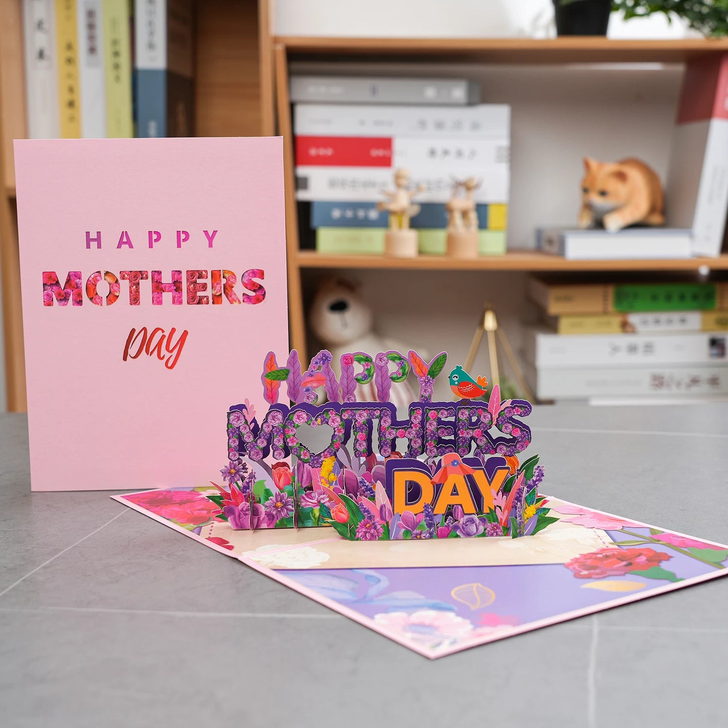 Pop-Up Flower Card Flora 3D Greeting Card for Birthday Mothers Father's Day Graduation Wedding Anniversary Get Well Sympathy