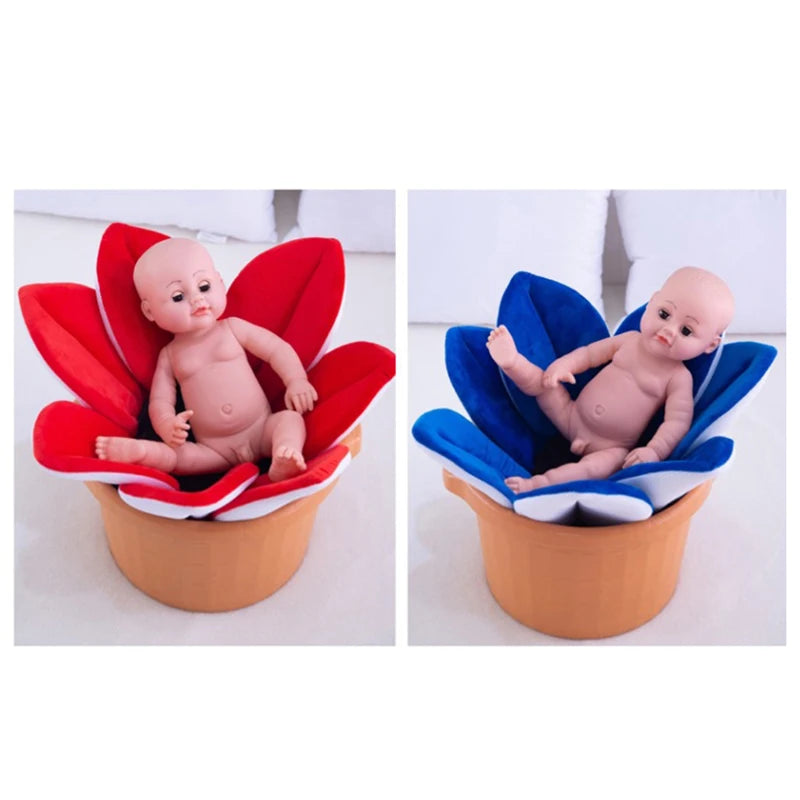 70cm Baby Blooming Bath Mat Flower Bathtub Newborn Foldable Four Petal Flower Shower Cushion Mat Baby Security Petal Seat Pad