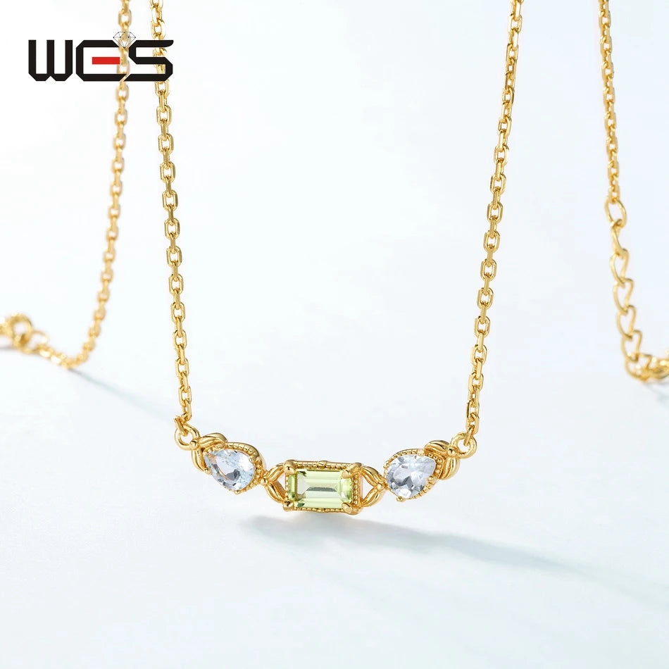 WES Sterling Silver Crystal Jewelry Set