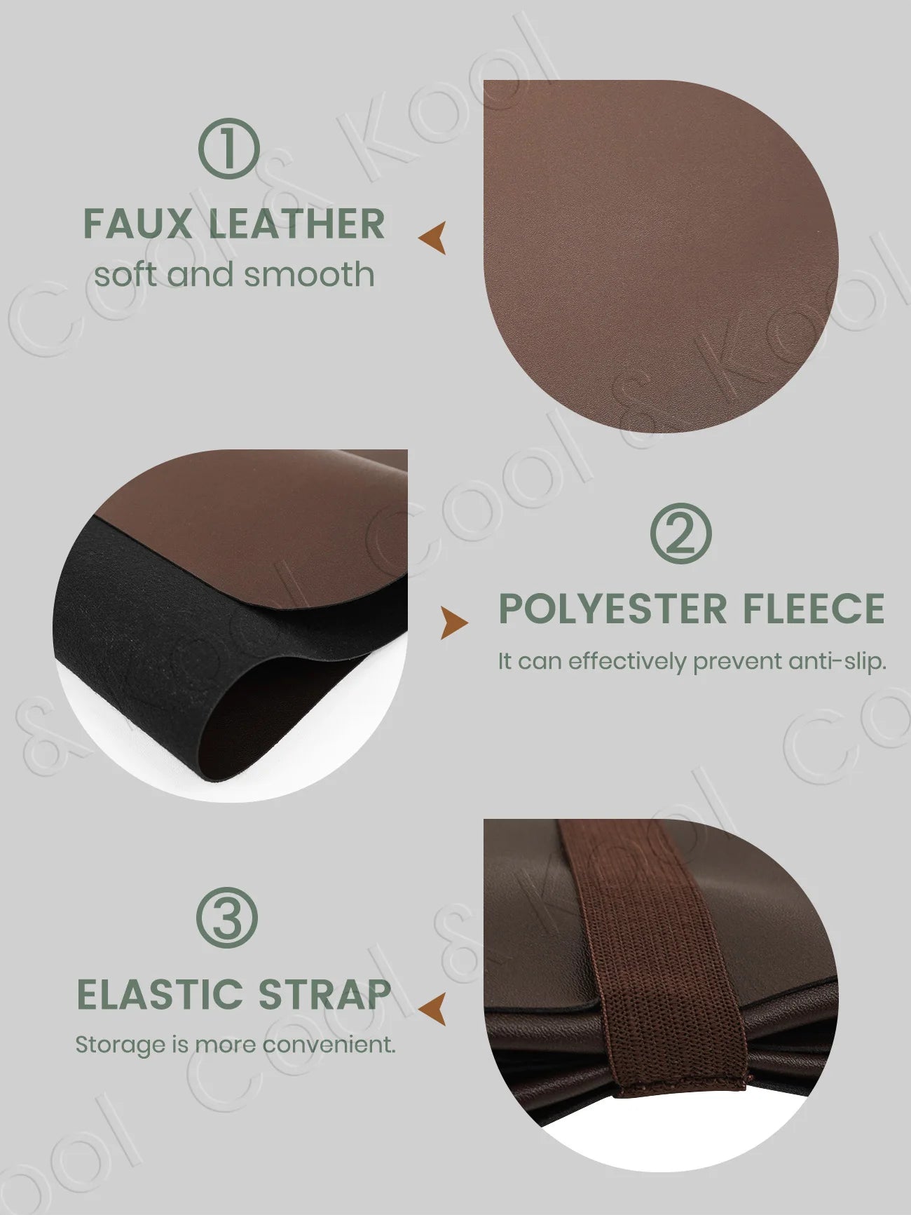 Waterproof Baby Changing Mat, Soft & Durable Faux Leather Surface for Easy Wipe-Clean Care at Home & Away