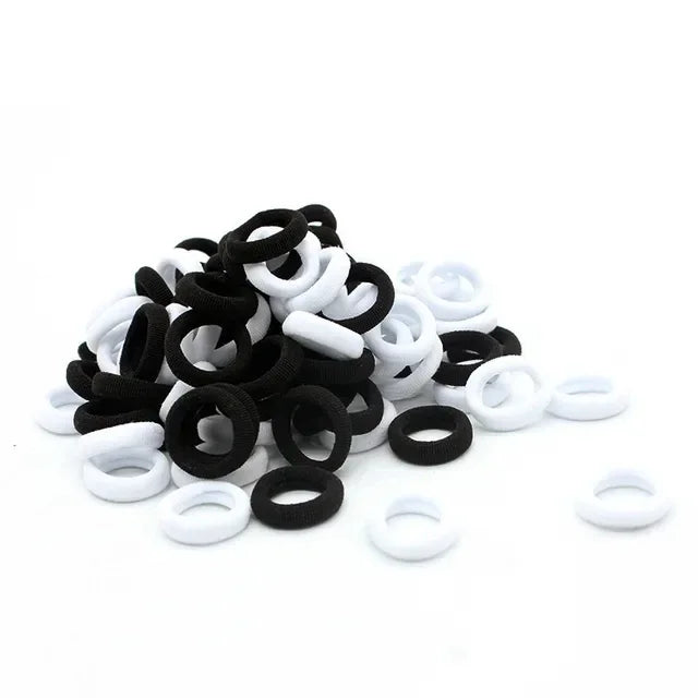 200Pc Colorful Nylon Elastic Hair Bands