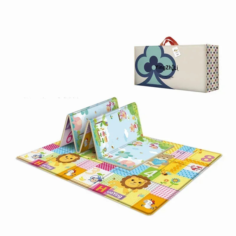 Baby Play Mat 180x200cm Doubel Sided Printed Kids Rug Educational Toys for Children Crawling Carpet Game Activity Gym Foam Floor