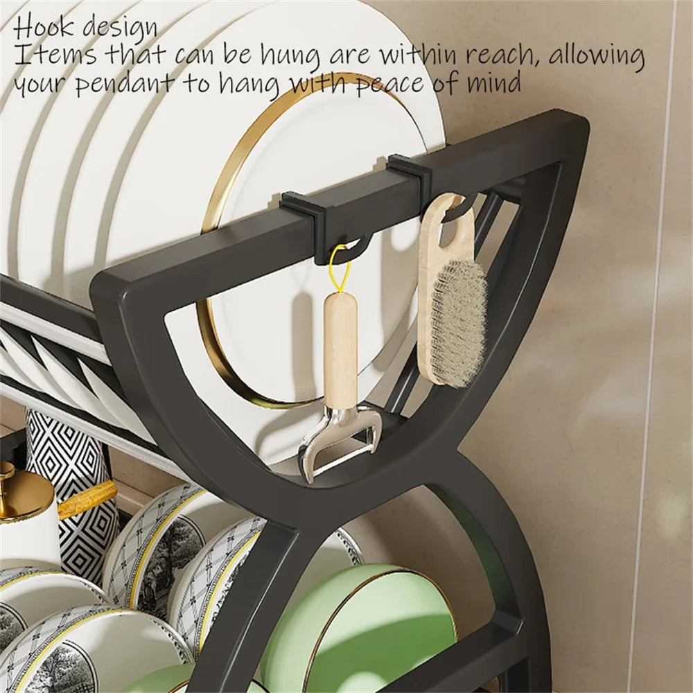Household Multifunctional Kitchen Storage Rack Drain Bowl And Dish Storage Rack Bowl And Chopstick Rack Storage Box