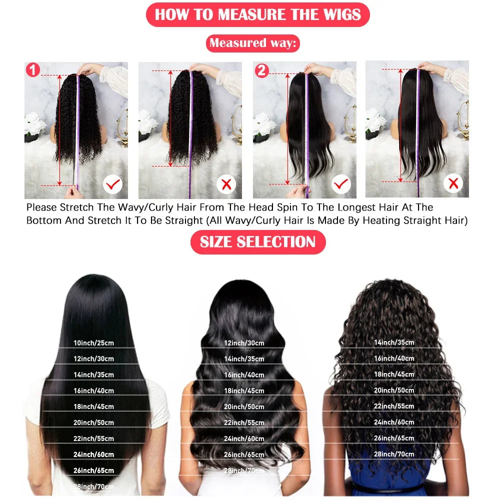 30 40 Inch 13x4 13x6 Straight HD Lace Frontal Wigs Brazilian Remy Lace Front Human Hair Wig Pre Plucked For Women 200 Density