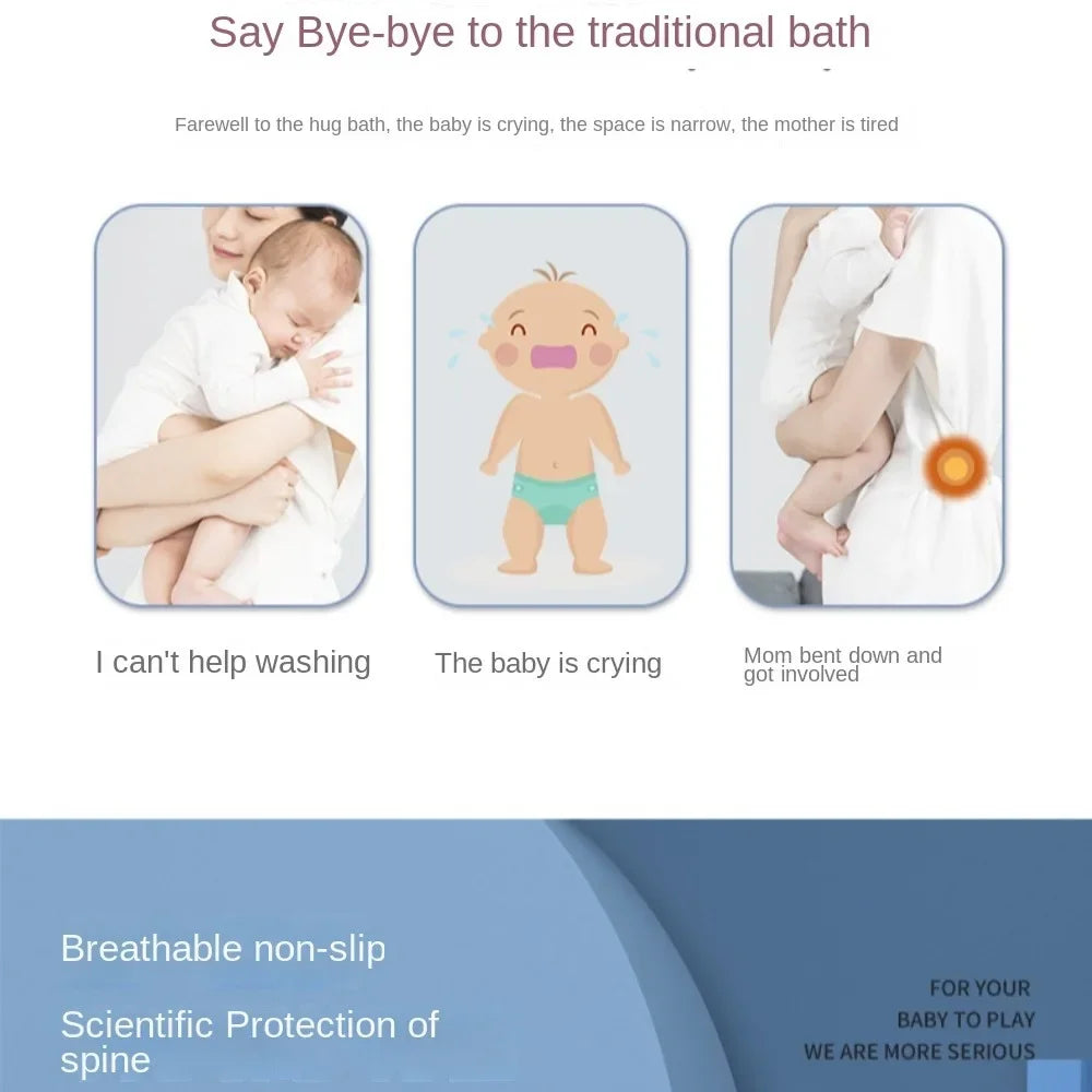 Baby Bath Net Mat Children Newborn Adjustable Bathtub Pillow Seat Cushion Cross-shaped Anti-slip Bathtub Shower Cradle Bed Seat