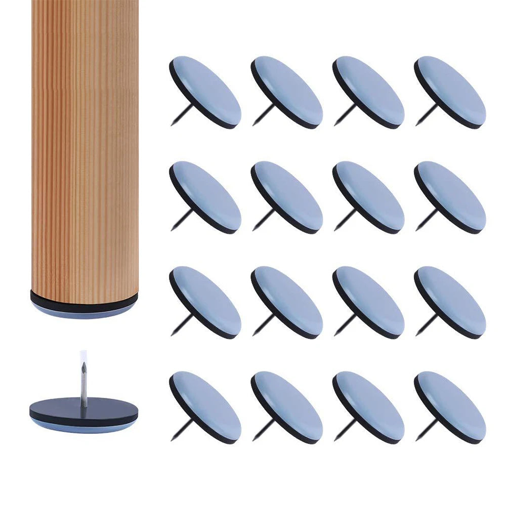 20Pcs Furniture Leg Sliders Pads With Nail Feet Furniture Moving Gliders Mover Floor Protector for Tables Sofas Recliners