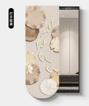 Bathroom Rectangle Mirror Organiser Creative Black Wall Mirror Bedroom Ornament Decorazioni Casa Home Furniture Accessories