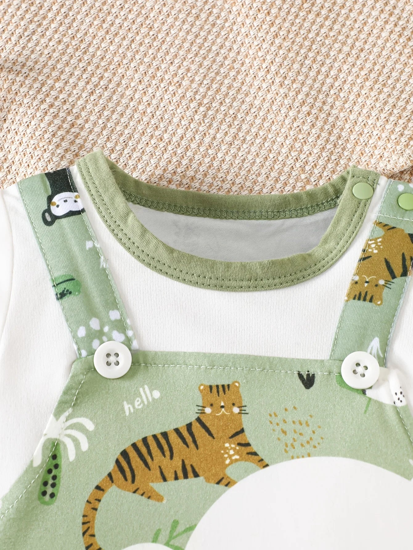 IURNXB Infant Koala Animal Print Romper for Boy Girl Newborn Baby Faux Two-Piece Bodysuit Short Sleeves Casual Play Wear 1-18M