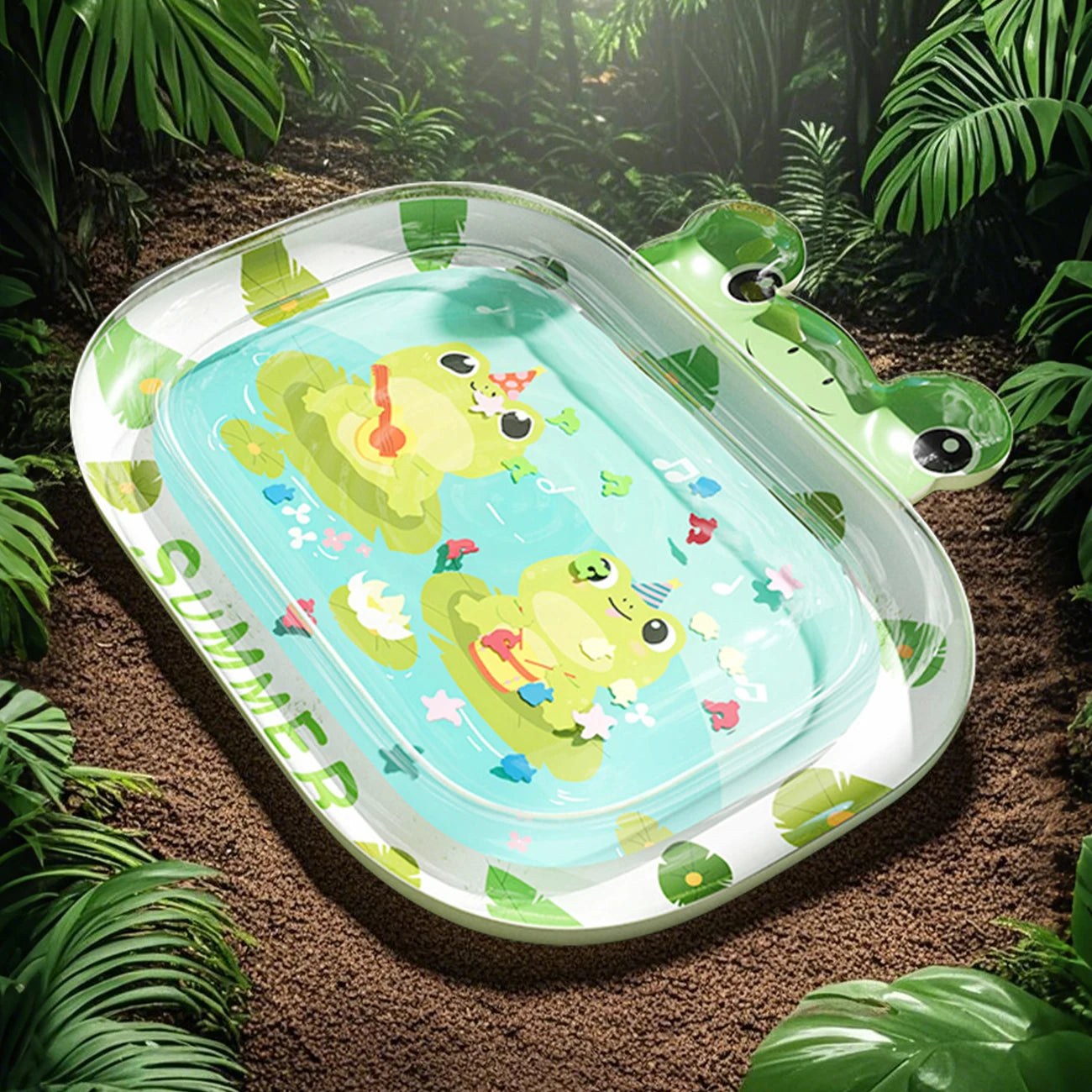 1 Pc Water Play Mat, PVC Inflatable Tummy Time Mat, Water Pad, Early Learning Development Activity Mat