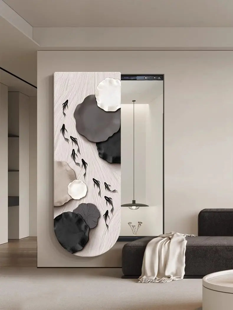 Bathroom Rectangle Mirror Organiser Creative Black Wall Mirror Bedroom Ornament Decorazioni Casa Home Furniture Accessories