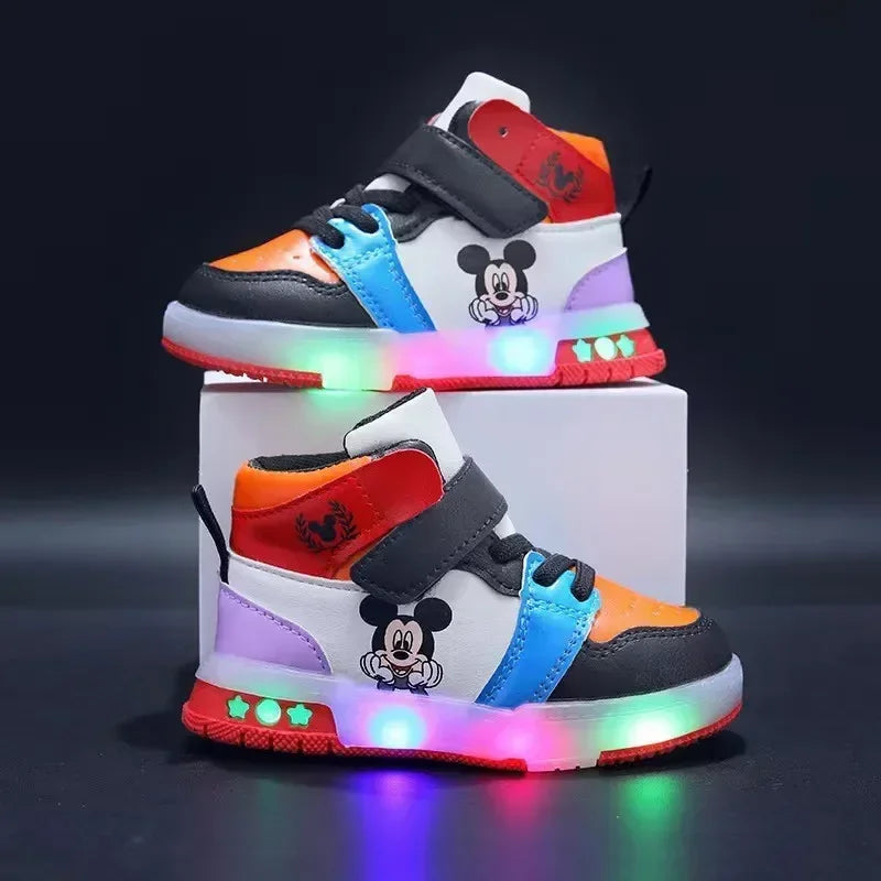 Mickey Mouse LED Shoes – Fun Casual Trainers with Light-Up Soles