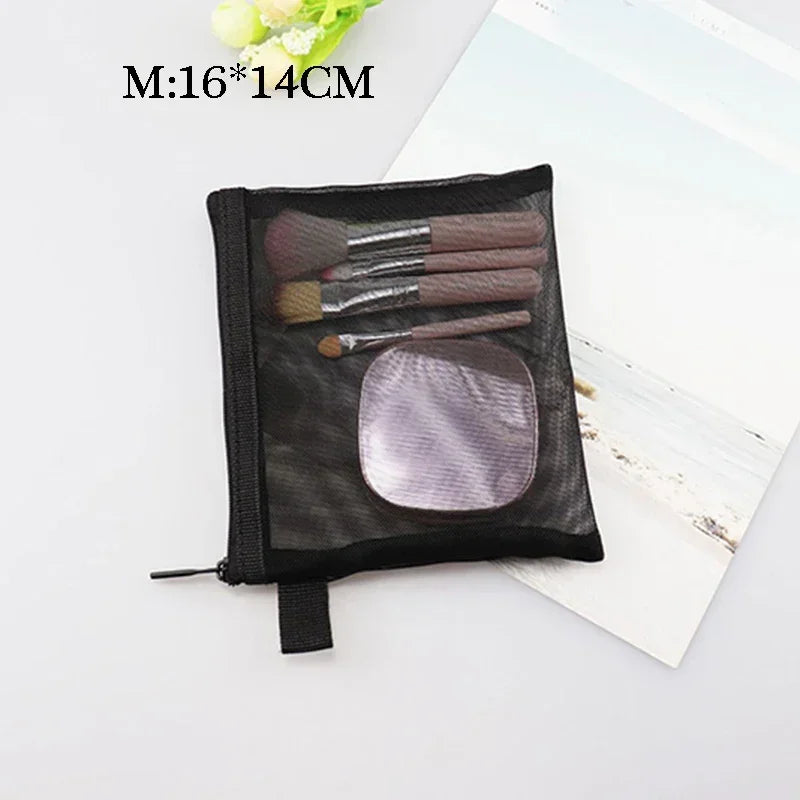 Mesh Cosmetic Travel Storage Makeup Bag Organiser