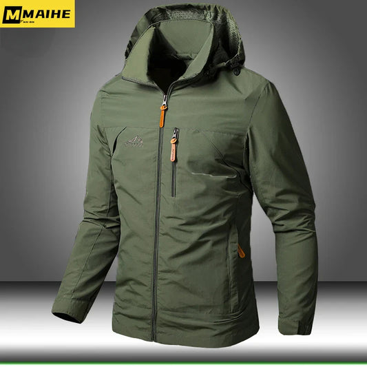 Men’s Waterproof Windbreaker Jacket with Hood – Outdoor & Casual Smart