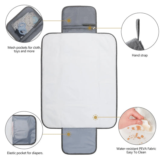 Portable Multifunction Foldable Waterproof Changing Pad Newborn Baby Nappy Changing Mat Changing Pads