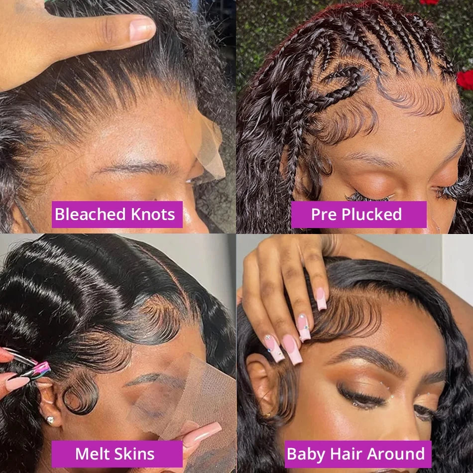 Nneka Deep Wave Frontal Wig 13x6 Hd Lace Water Wave Human Hair Wig Curly Wigs 13x4 Lace Front Wig Human Hair Brazilian Hair