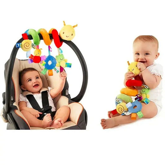 Cute Musical Spiral Hanging Toy – Activity Rattle for Crib, Stroller, and Car Seat for Babies