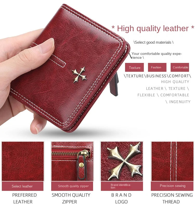 Mini Women Wallets Free Name Engraving Fashion Small Wallets Zipper PU Leather Quality Female Purse Card Holder Wallet