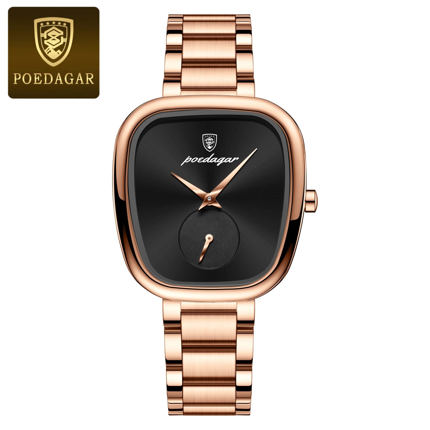 POEDAGAR Original Exquisite Ladies Wristwatch Stainless Steel Waterproof Quartz Watch For Woman Fashion Elegant Women's Watches