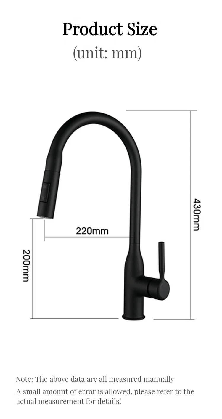 GEGVE Removable Kitchen Sink Faucet Spring Faucets Pull Out Spout Mixer Tap Hot Cold Water with Pull Down Tap Sprayer Cooking