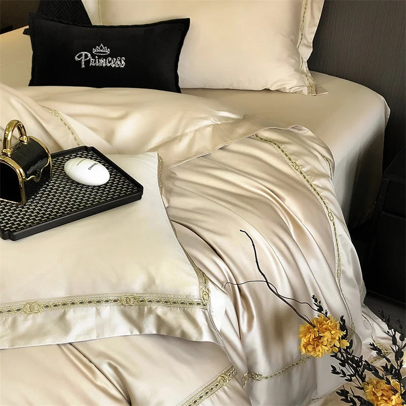 Egyptian Cotton Luxury Embroidert Bedding Set