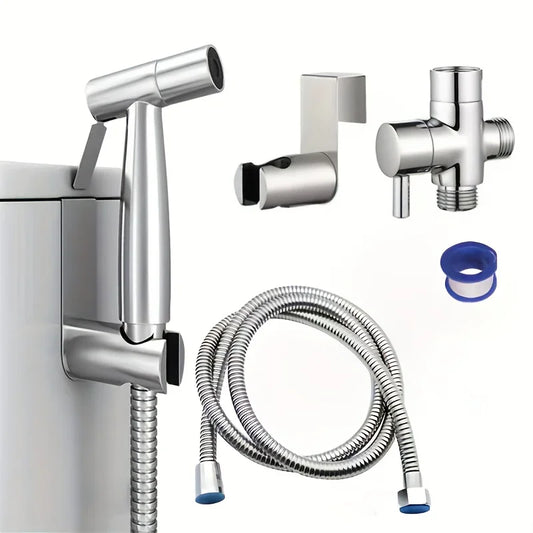 Toilet Spray Gun Set 1pc Explosion-proof Toilet Companion Set - 304 Alloy Water Separator, Spray Gun, Female Washer
