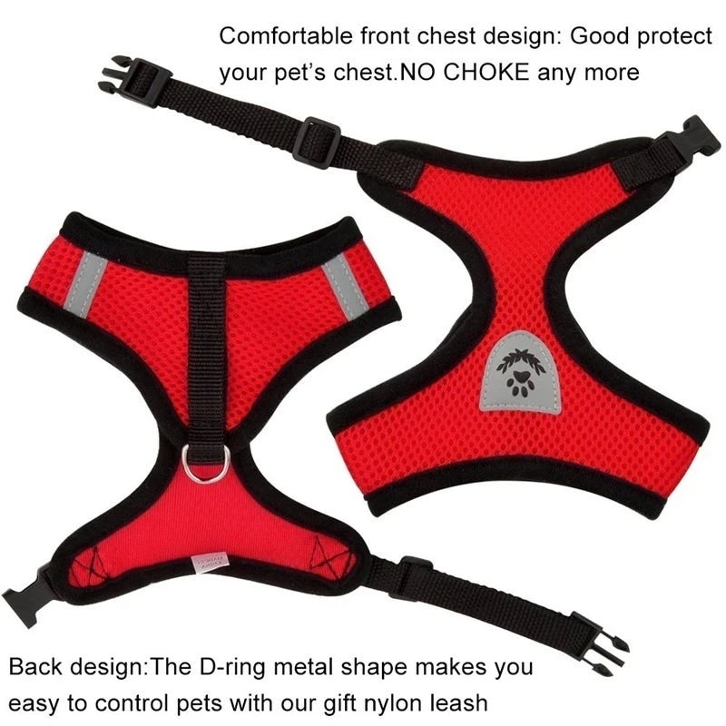Adjustable Polyester Mesh Pet Harness Lead