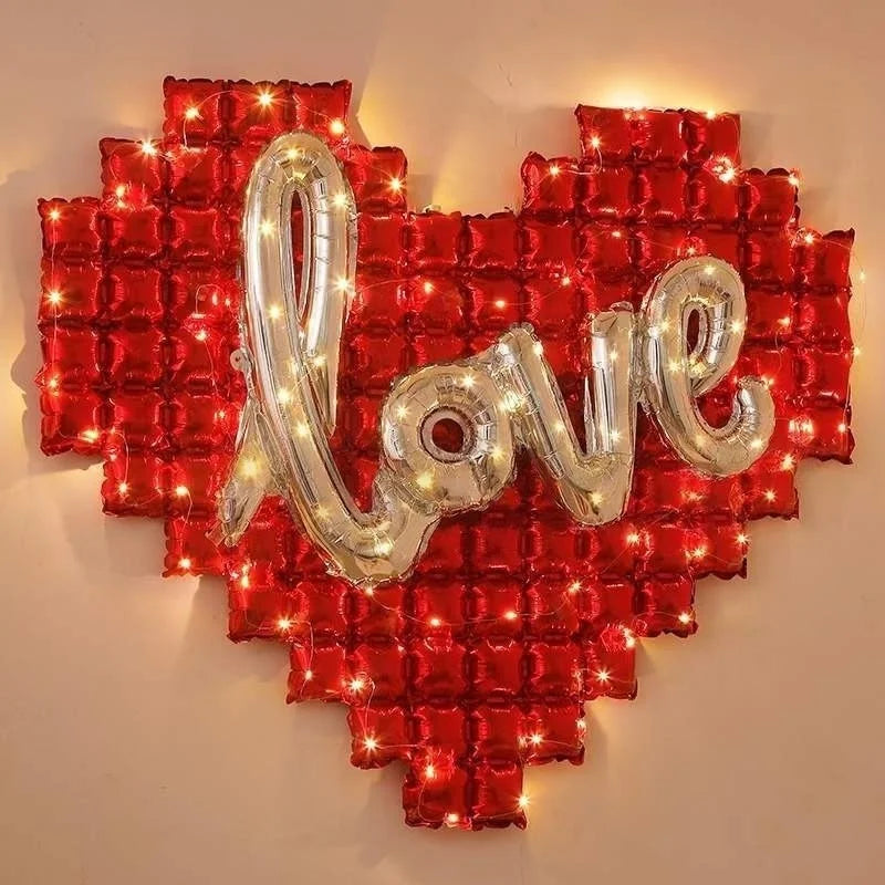 Large 60inch Standing Heart Bear Balloon Valentine's Day Party Decoration Photography Props Room Decoration Foil Balloon