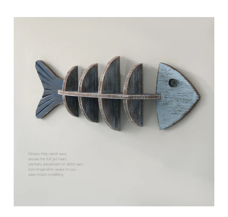 Mediterranean Fishbone Wall Shelf – 3D Wooden Wall Decor & Storage (Flat, Pointed or Vertical)