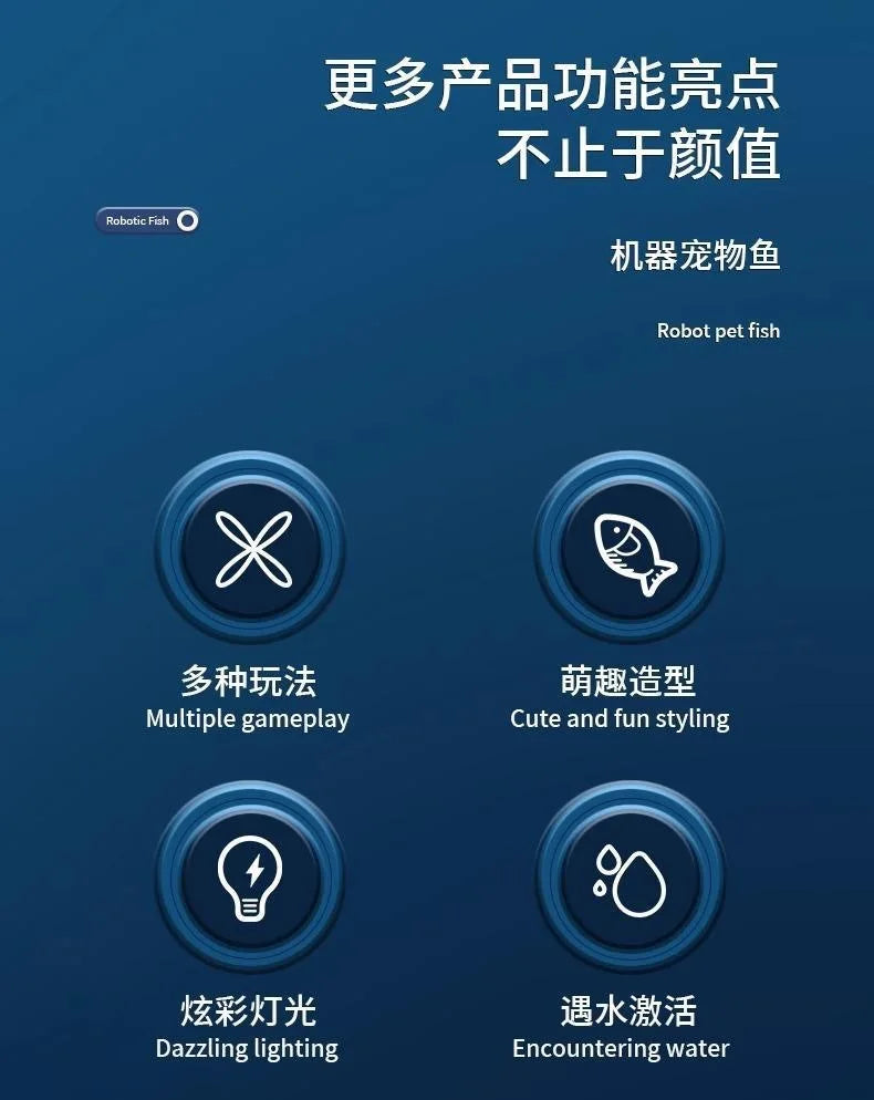 Children’s Electronic Bath Toy – Light-Sensing Swimming Fish Interactive Toy for Kids