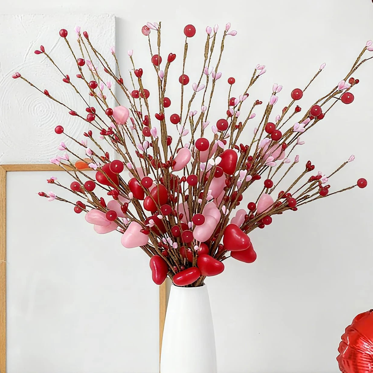 1/3Pcs Artificial Flowers Love Bouquet 38CM Fake Flower for Home Decor Wedding Valentine's Day Decoration Ornaments Accessories