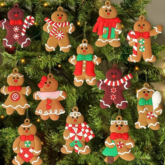 Gingerbread Man Ornaments Xmas Tree Hanging Pendants