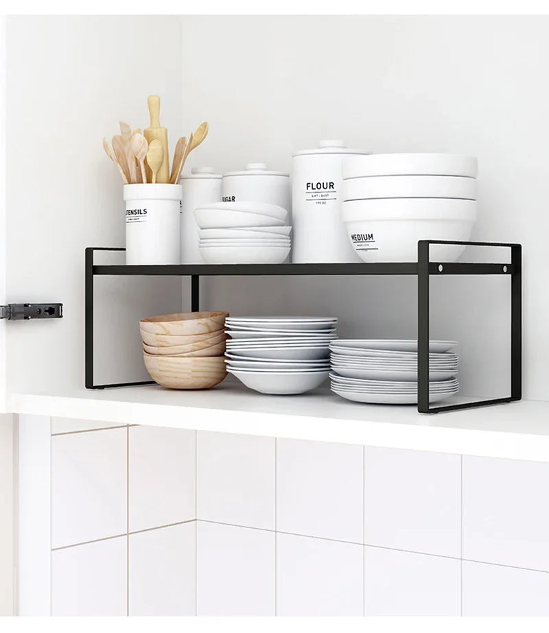Steel Kitchen Dishes Bowl Storage Rack Kitchenware Utensils Drainer Shelf Cabinet Over Sink Cutlery Drying Holder Home Organiser