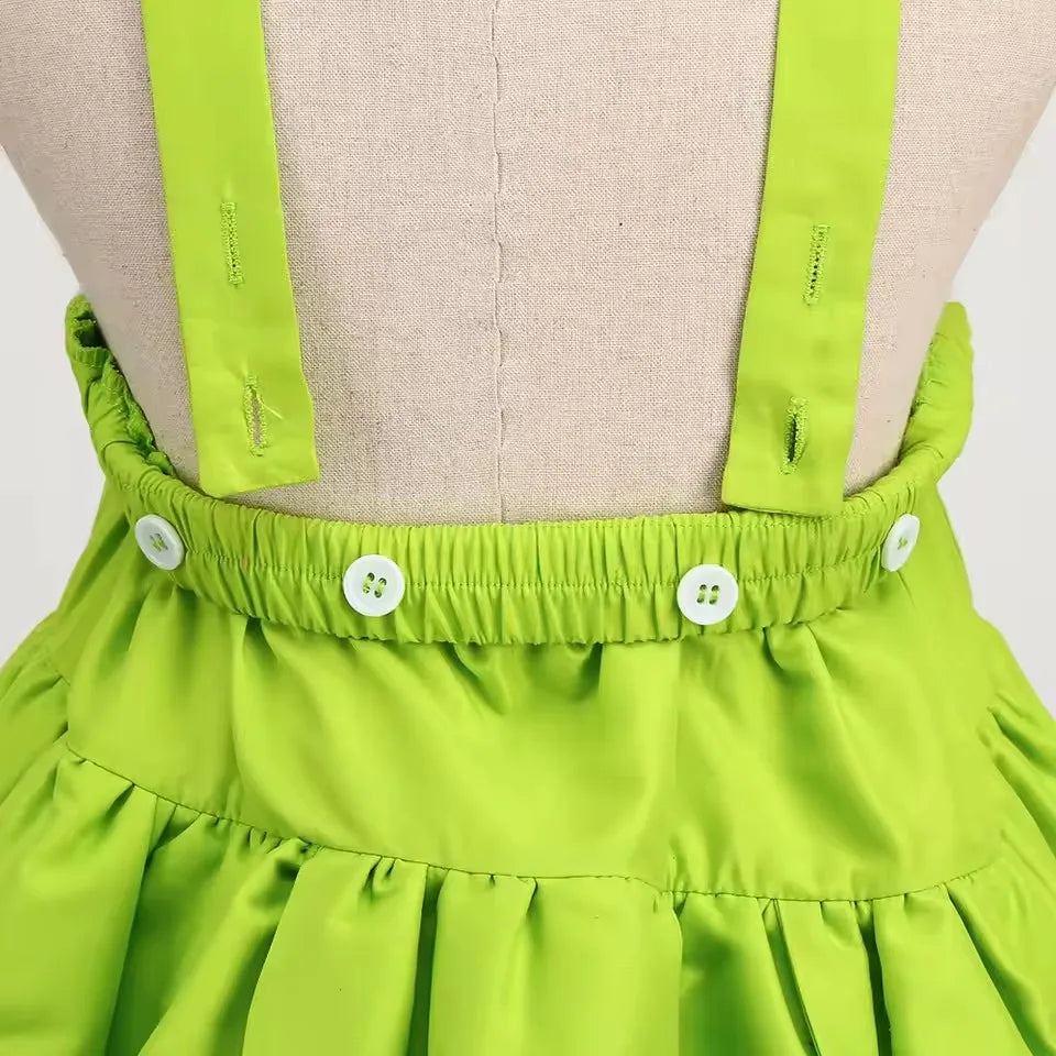 Tinkerbell Dress Girls Halloween Costumes Kids Girl Green Fairy Princess Fancy Tinker Bell Dress Birthday Party