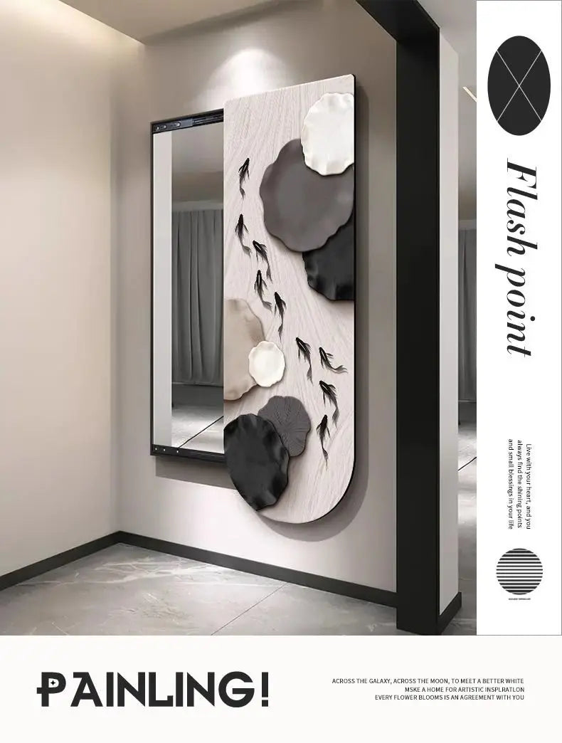 Bathroom Rectangle Mirror Organiser Creative Black Wall Mirror Bedroom Ornament Decorazioni Casa Home Furniture Accessories
