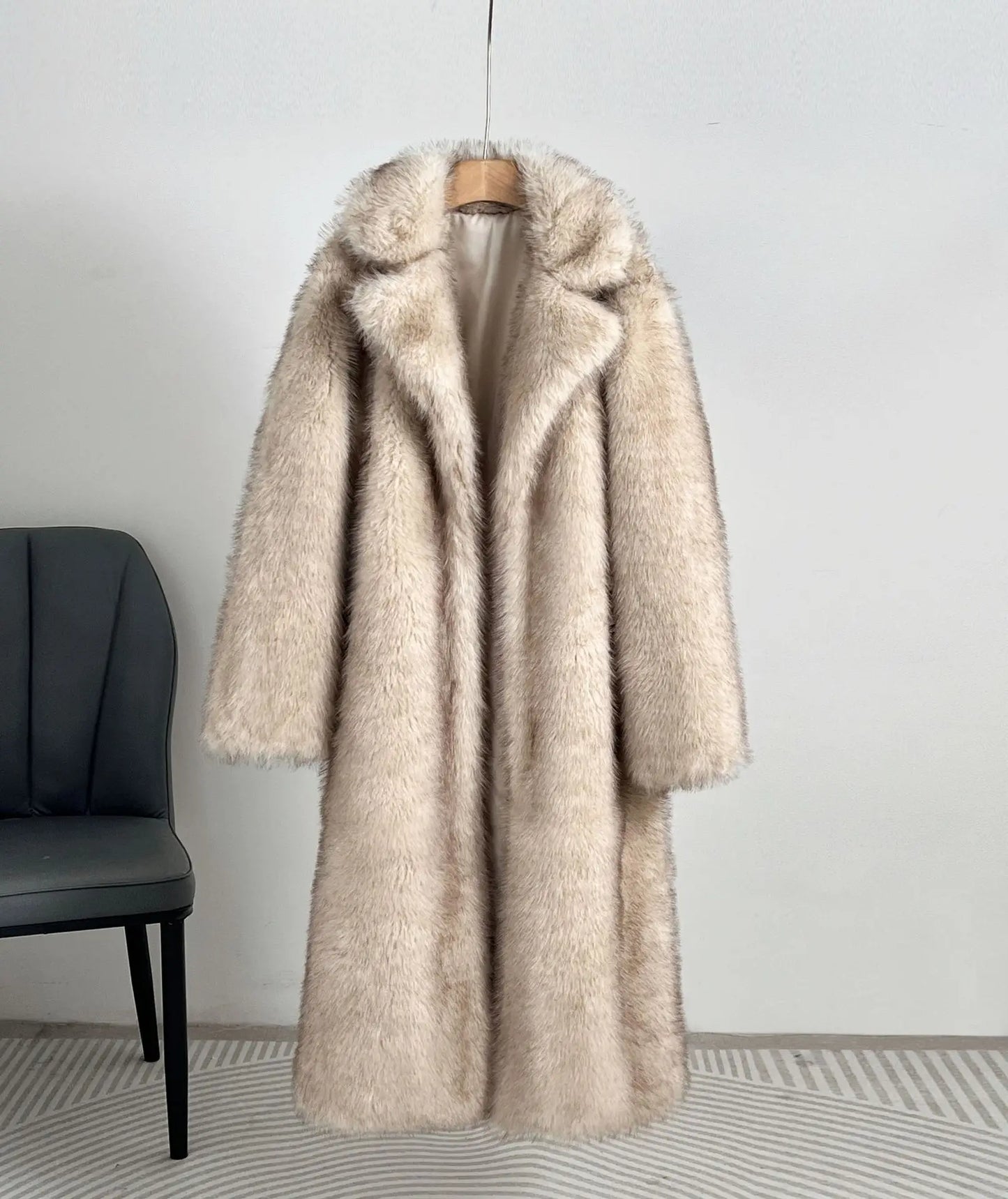 Fur Coat European Style Lapel