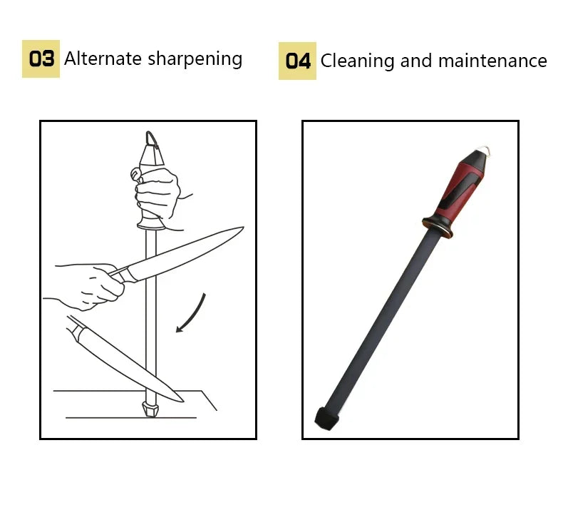 V-SAN Professional Kitchen Knife Sharpener Rod With Comfortable Handle Ceramic high-performance sharpening tool -TV1703 musats