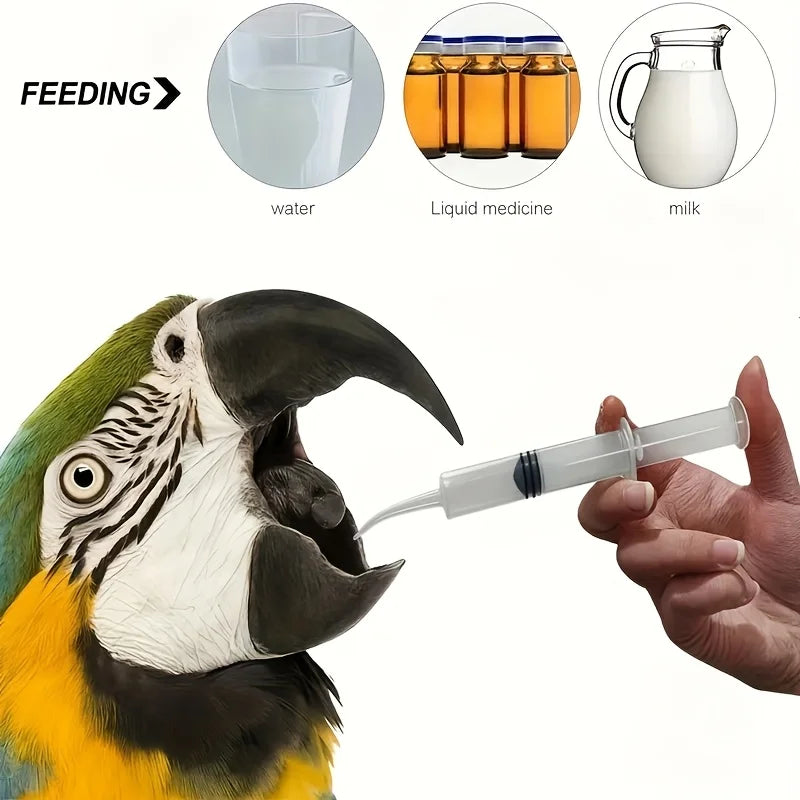 7-Piece Bird Feeding Syringe Set – Puppy & Kitten Nursing Feeder, Reusable Feeding Tools for Baby Birds, Parrots, Small Pets, and Orphaned Animals