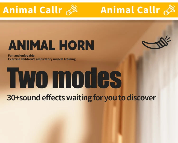 Kids Animal Horn Blowing Toy – Interactive Sound Learning and Oral Muscle Trainer with Easy-Clean Design