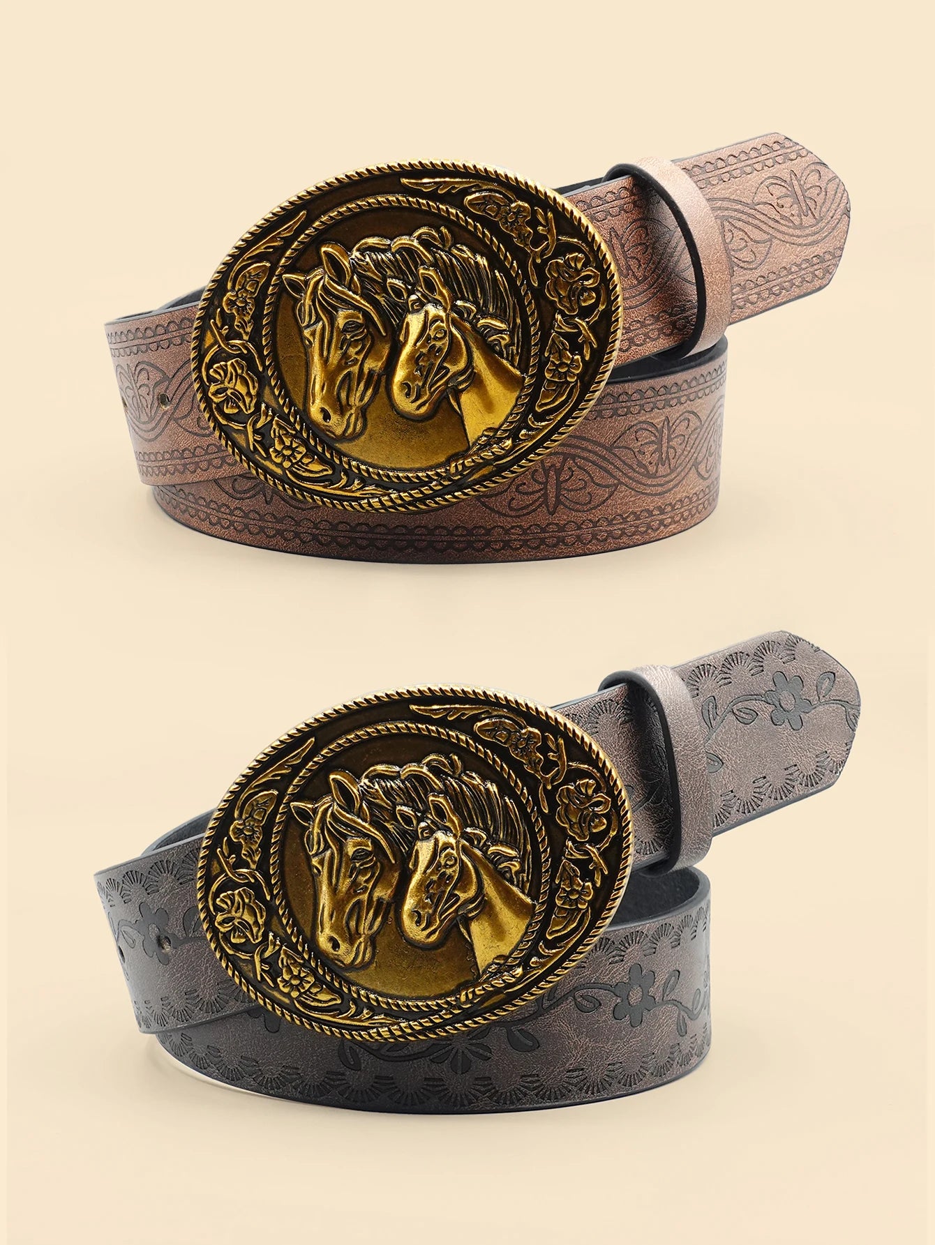 Western Denim Retro Belt, Fashionable Casual Women's Belt, Retro Printed Belt, Classic Decorative Belt, Daily Commuting College