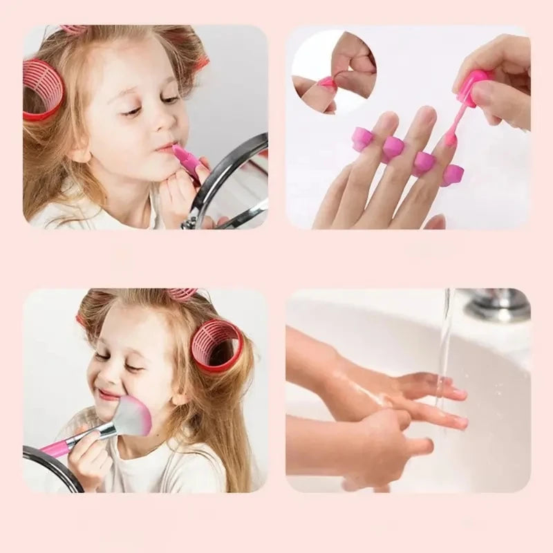 Kids Makeup Cosmetics Playing Box Princess Makeup Girl Toy Play Set Lipstick Eye Shadow Safety Nontoxic Kids Toys for Girls