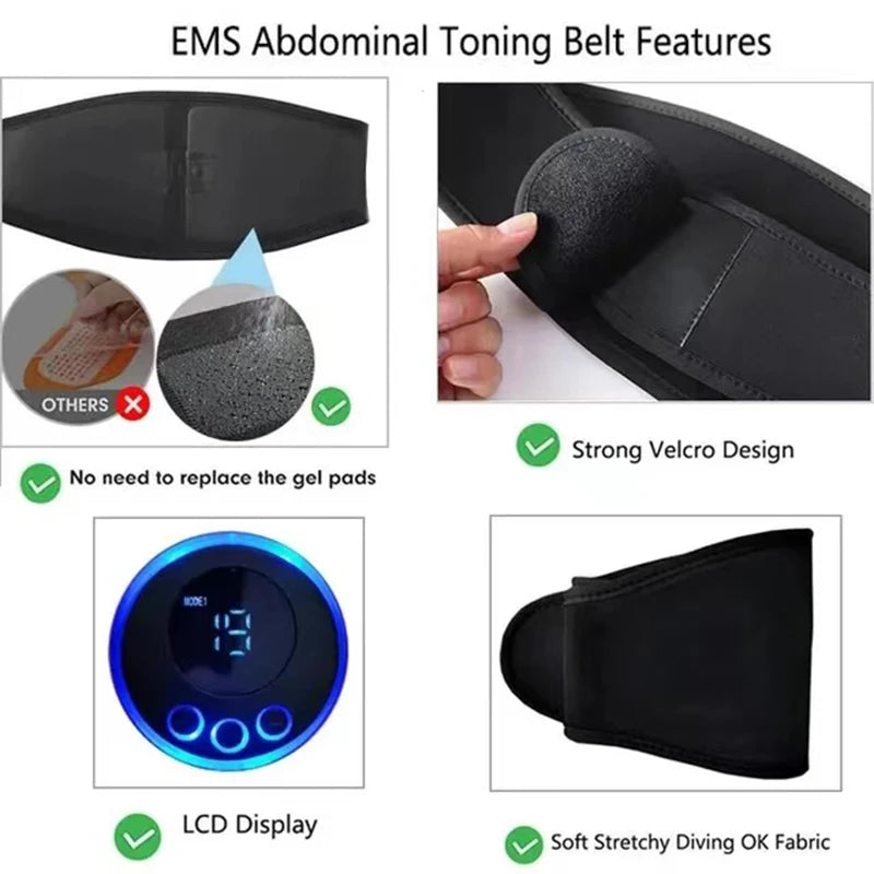 USB Electric Abs Toner EMS Muscle Stimulator