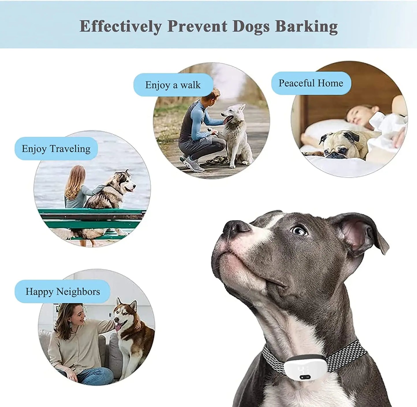 Electric Shock Vibration Anti Bark Collar